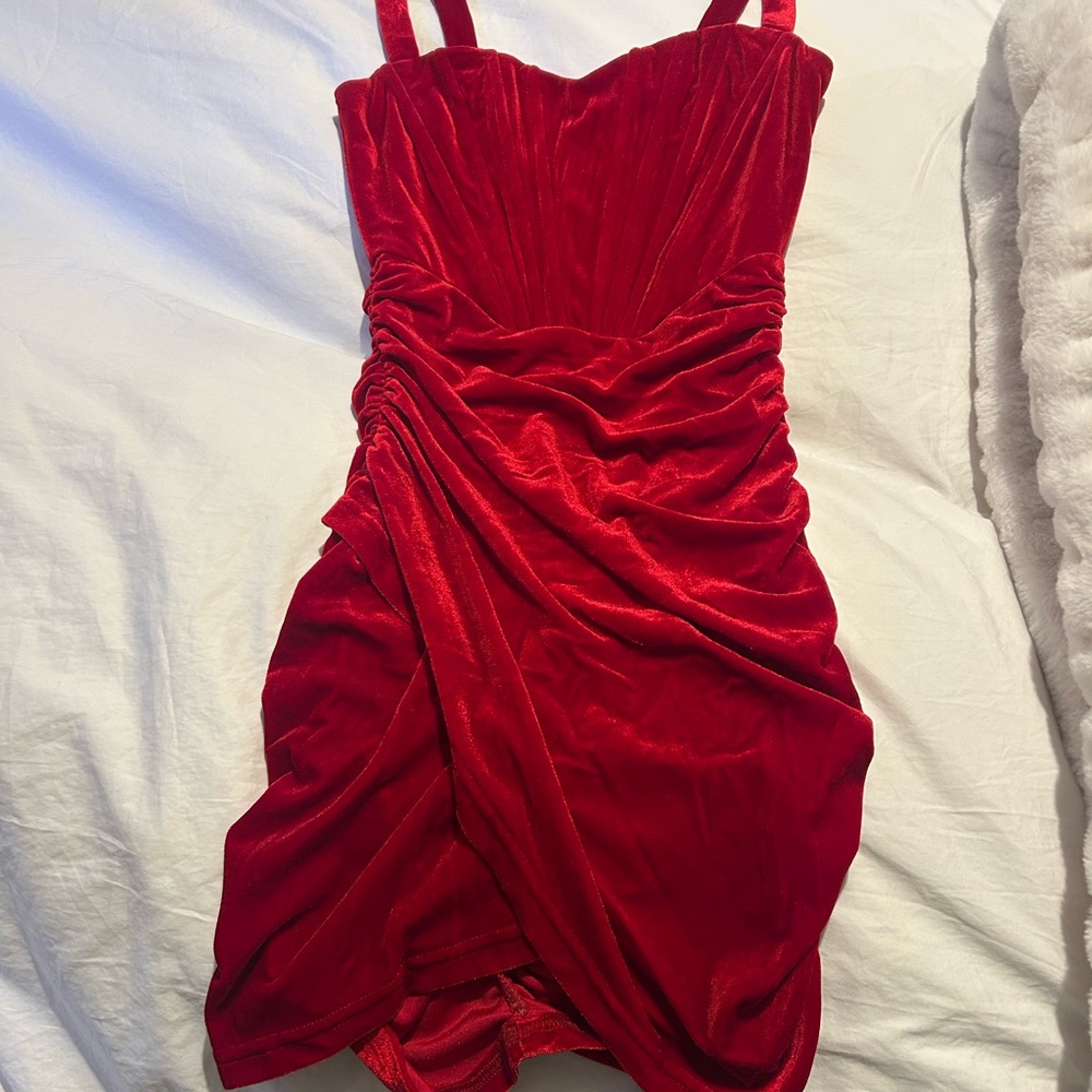 Red Mini Dress - Picture 4 of 4